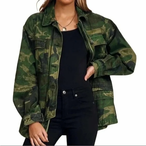 Free People Camo Jacket - Picture 1 of 2